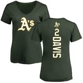 Khris Davis Women's Oakland Athletics Backer Slim Fit T-Shirt - Green