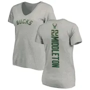 Khris Middleton Women's Milwaukee Bucks Ash Backer T-Shirt