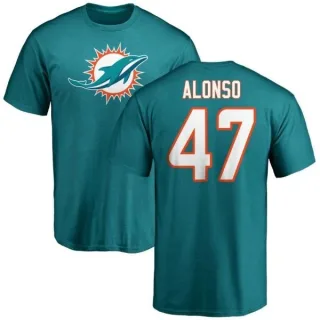 Kiko Alonso Miami Dolphins Name & Number Logo T-Shirt - Aqua