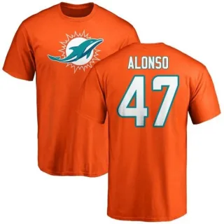 Kiko Alonso Miami Dolphins Name & Number Logo T-Shirt - Orange