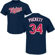 Kirby Puckett Minnesota Twins Name & Number T-Shirt - Navy