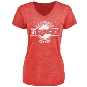 Kirk Maltby Women's Detroit Red Wings Insignia Tri-Blend T-Shirt - Red