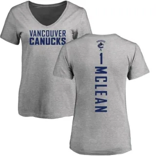 Kirk Mclean Women's Vancouver Canucks Backer T-Shirt - Ash