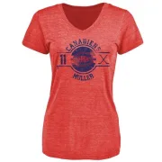 Kirk Muller Women's Montreal Canadiens Insignia Tri-Blend T-Shirt - Red