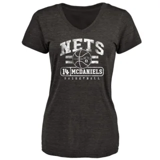 KJ McDaniels Women's Brooklyn Nets Black Baseline Tri-Blend T-Shirt