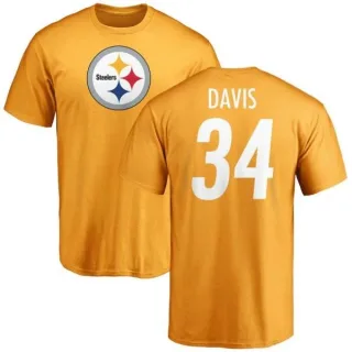 Knile Davis Pittsburgh Steelers Name & Number Logo T-Shirt - Gold