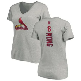 Kolten Wong Women's St. Louis Cardinals Backer Slim Fit T-Shirt - Ash