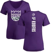 Kosta Koufos Women's Sacramento Kings Purple Backer T-Shirt