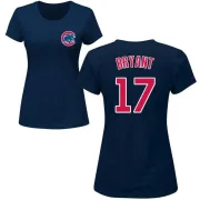 Kris Bryant Women's Chicago Cubs Name & Number T-Shirt - Navy