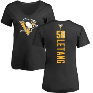 Kris Letang Women's Pittsburgh Penguins Backer T-Shirt - Black