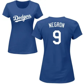 Kristopher Negron Women's Los Angeles Dodgers Name & Number T-Shirt - Royal