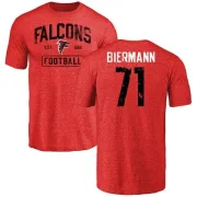 Kroy Biermann Atlanta Falcons Distressed Name & Number Tri-Blend T-Shirt - Red