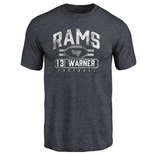 Kurt Warner Los Angeles Rams Flanker Tri-Blend T-Shirt - Navy