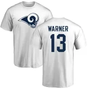 Kurt Warner Los Angeles Rams Name & Number Logo T-Shirt - White