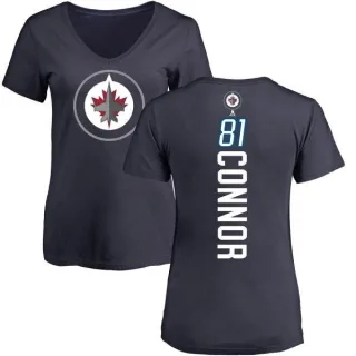 Kyle Connor Women's Winnipeg Jets Backer T-Shirt - Navy