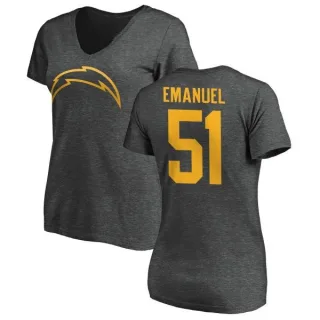 Kyle Emanuel Women's Los Angeles Chargers One Color T-Shirt - Ash