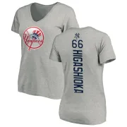 Kyle Higashioka Women's New York Yankees Backer Slim Fit T-Shirt - Ash