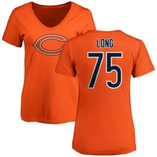 Kyle Long Women's Chicago Bears Name & Number Logo Slim Fit T-Shirt - Orange