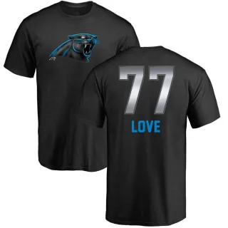 Kyle Love Carolina Panthers Midnight Mascot T-Shirt - Black