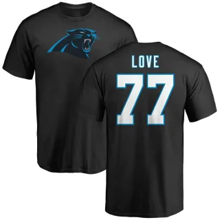 Kyle Love Carolina Panthers Name & Number Logo T-Shirt - Black