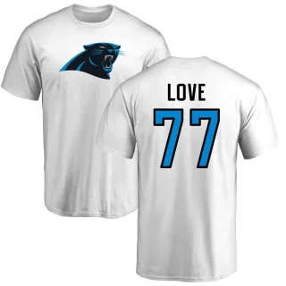 Kyle Love Carolina Panthers Name & Number Logo T-Shirt - White