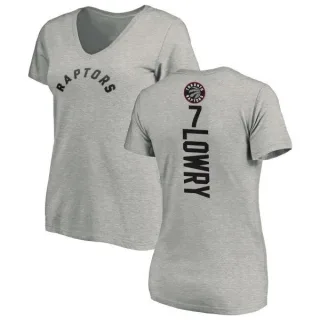 Kyle Lowry Women's Toronto Raptors Ash Backer T-Shirt
