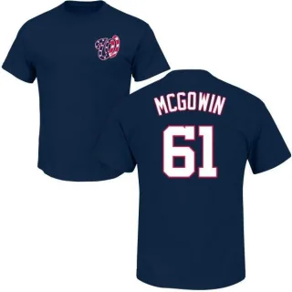 Kyle McGowin Washington Nationals Name & Number T-Shirt - Navy