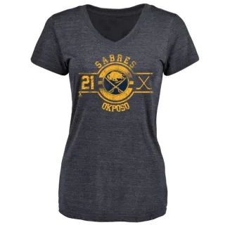 Kyle Okposo Women's Buffalo Sabres Insignia Tri-Blend T-Shirt - Navy