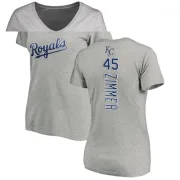 Kyle Zimmer Women's Kansas City Royals Backer Slim Fit T-Shirt - Ash