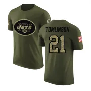 LaDainian Tomlinson New York Jets Olive Salute to Service Legend T-Shirt