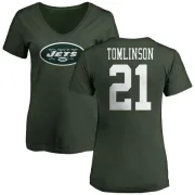 LaDainian Tomlinson Women's New York Jets Name & Number Logo Slim Fit T-Shirt - Green