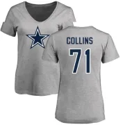 La'el Collins Women's Dallas Cowboys Name & Number Logo T-Shirt - Ash