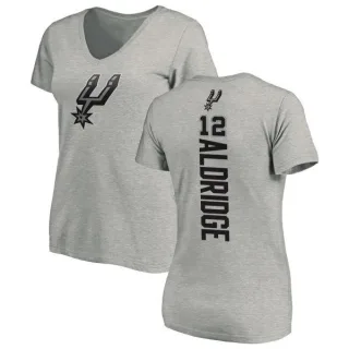 LaMarcus Aldridge Women's San Antonio Spurs Ash Backer T-Shirt