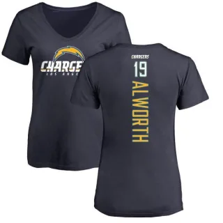 Lance Alworth Women's Los Angeles Chargers Backer T-Shirt - Navy