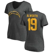 Lance Alworth Women's Los Angeles Chargers One Color T-Shirt - Ash