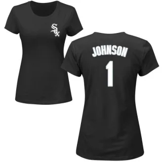 Lance Johnson Women's Chicago White Sox Name & Number T-Shirt - Black