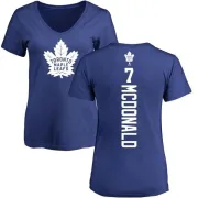 Lanny McDonald Women's Toronto Maple Leafs Backer T-Shirt - Blue