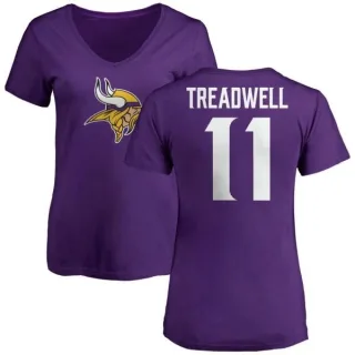 Laquon Treadwell Women's Minnesota Vikings Name & Number Logo Slim Fit T-Shirt - Purple