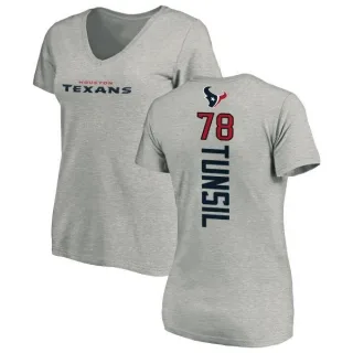 Laremy Tunsil Women's Houston Texans Backer V-Neck T-Shirt - Ash