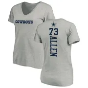 Larry Allen Women's Dallas Cowboys Backer Slim Fit T-Shirt - Ash