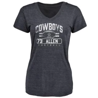 Larry Allen Women's Dallas Cowboys Flanker Tri-Blend T-Shirt - Navy