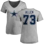 Larry Allen Women's Dallas Cowboys Name & Number Logo T-Shirt - Ash