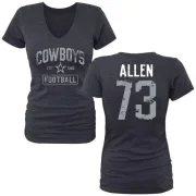 Larry Allen Women's Dallas Cowboys Name & Number Tri-Blend T-Shirt - Navy