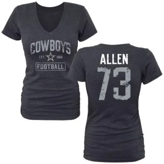 Larry Allen Women's Dallas Cowboys Name & Number Tri-Blend T-Shirt - Navy