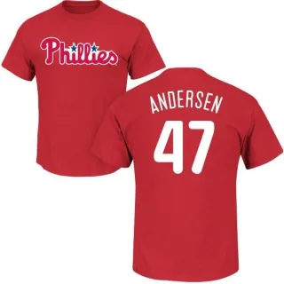 Larry Andersen Philadelphia Phillies Name & Number T-Shirt - Red