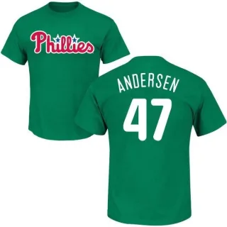 Larry Andersen Philadelphia Phillies St. Patrick's Day Name & Number T-Shirt - Green