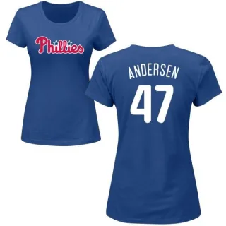 Larry Andersen Women's Philadelphia Phillies Name & Number T-Shirt - Royal