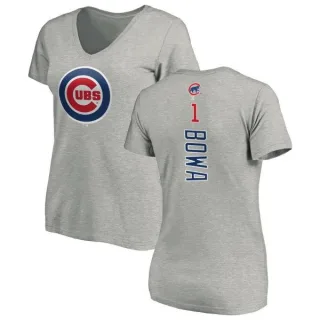 Larry Bowa Women's Chicago Cubs Backer Slim Fit T-Shirt - Ash