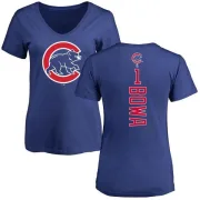 Larry Bowa Women's Chicago Cubs Backer Slim Fit T-Shirt - Royal