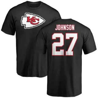 Larry Johnson Kansas City Chiefs Name & Number Logo T-Shirt - Black